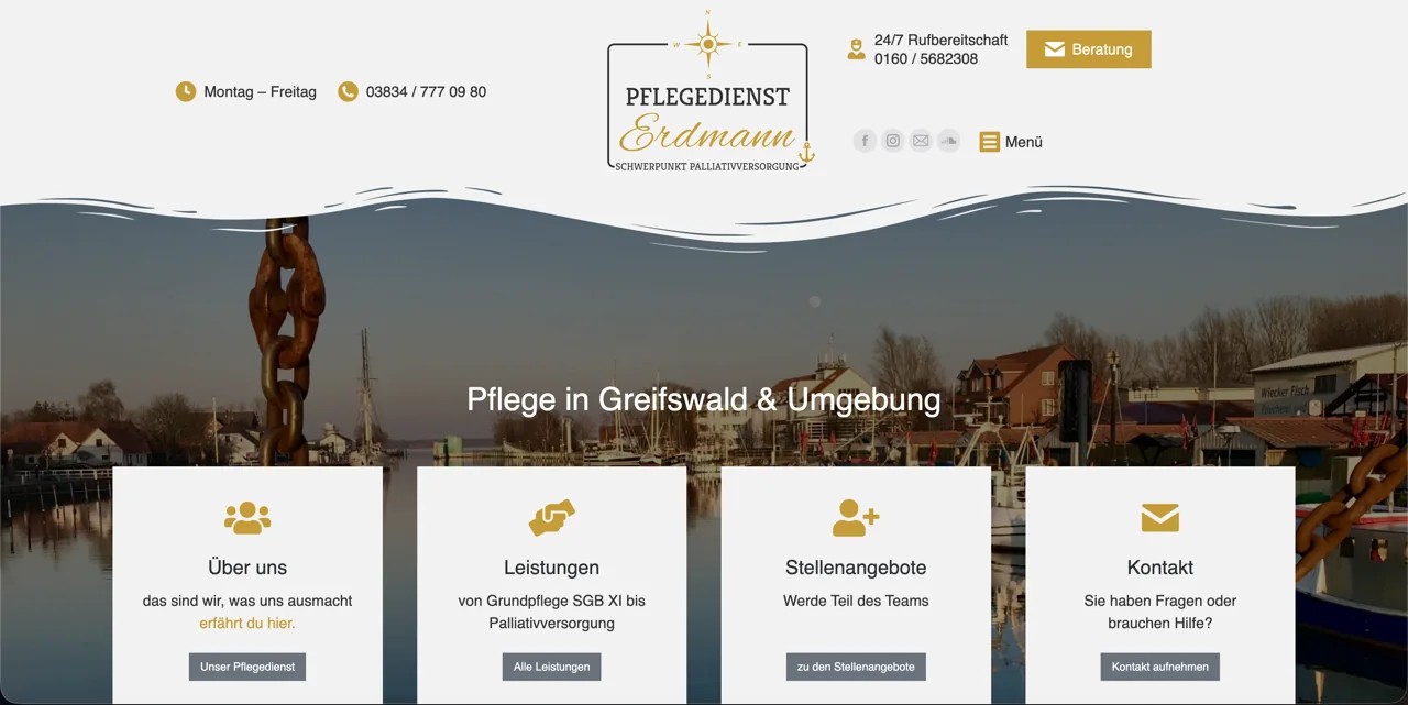 Projektansicht: Pflegedienst Erdmann